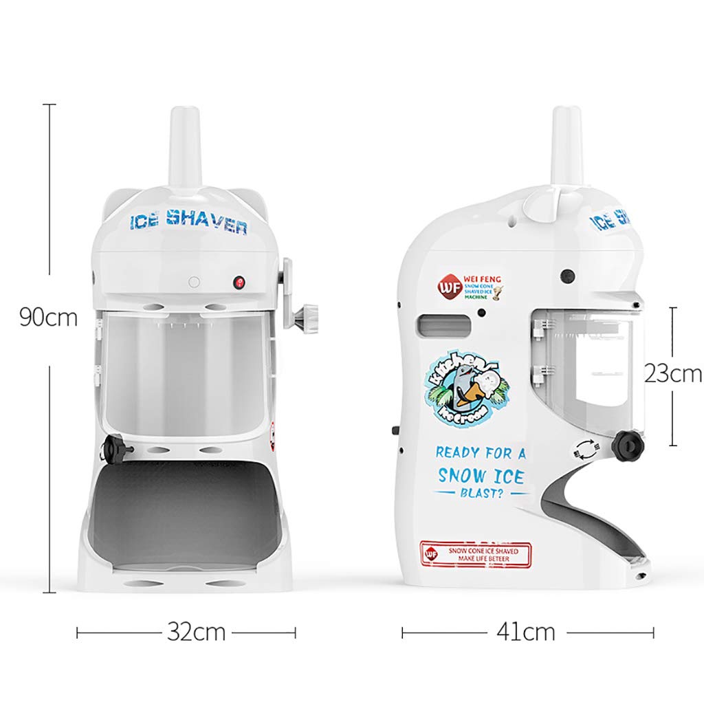 Máquina de Nieve eléctrica, trituradora de Hielo, Fabricante de Conos de Nieve, máquina de Hielo de Arena Ajustable Completamente automática para Uso doméstico y Comercial