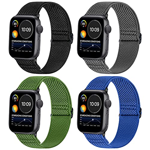 WNIPH Bracelet de rechange, réglable, en nylon, compatible avec Apple Watch 38, 40, 42 et 44 mm, séries : SE, 6, 5, 4, 3, 2 et 1, 42mm/44mm, Résine synthétique Cover