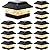 SIEDiNLAR 4x4 Solar Post Cap Lights 2 Modes Metal Deck Fence Post Light Waterproof Outdoor for 3.5x3.5 4x4 Vinyl Wooden Posts Patio Garden Decor, Warm/Cool White (12 Pack, Black)