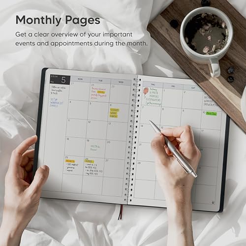 2026 Diary by Smart Panda – A5 Week to View Dated Planner – Simple Design Inspires Productivity – Softcover Appointment Book, 30 Minute Intervals – Annual Calendar, November 2025 - December 2026 - Image 3