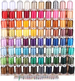 New brothread 80 Spools Janome Colours Polyester Machine Embroidery Thread Kit 500M Each Spool - NewColours Assortment