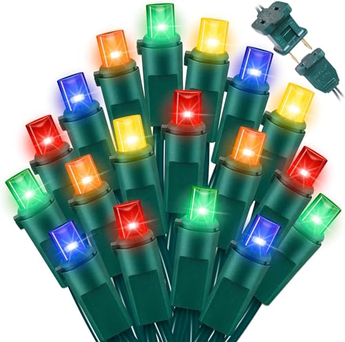 LAMPHOME Multi-Colored Christmas Mini String Lights 60 LED Waterproof Fairy Tree Lights Plug in Connectable Christmas Decorations for Indoor Outdoor Easter Patio Holiday Theme Party Yard House