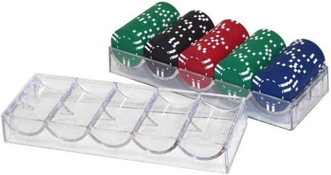 1Pc Stylish Visible Chips Storage Box Poker Chips Holder for Chips Space Saving Organizer with Smooth Surface for Game and Tidy Tables