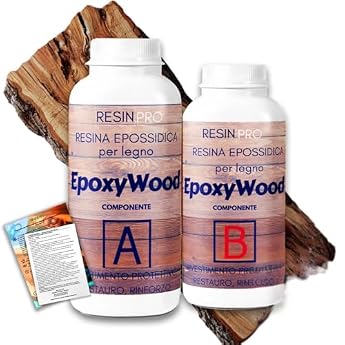 Foto di Resin Pro EPOXYWOOD 1.5 KG Resina Epossidica per Legno - Rivestimento protettivo, Restauro, Rinforzo