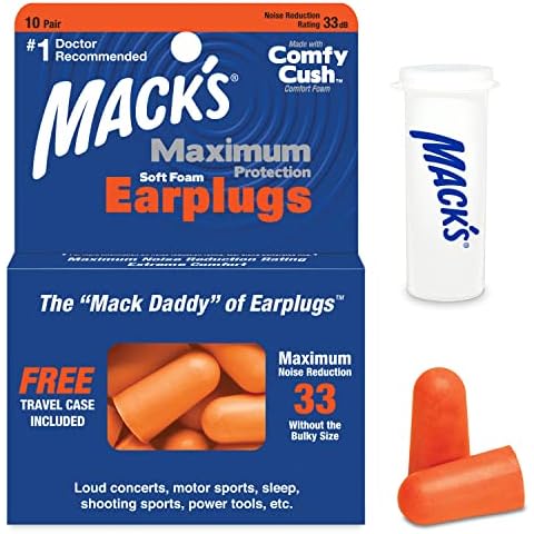 Mack's Maximum Protection Foam Earplugs - 33 dB Cover