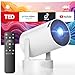 Mini Projector with Hi-Fi Speaker, 4K 1080P Portable Projector with WiFi and Bluetooth, Android 11.0 Auto Keystone Video Projectors, 220° Rotation Smart Projectors for Bedroom,HDMI/TV-Stick