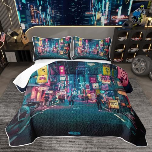 Feelyou Japanese Art Quilts for Full Bed