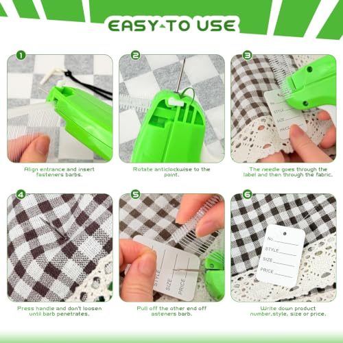 Image of Vmiapxo 5506 Pcs Clothing Tag Machine Kit,Label Applicator White Price Tag