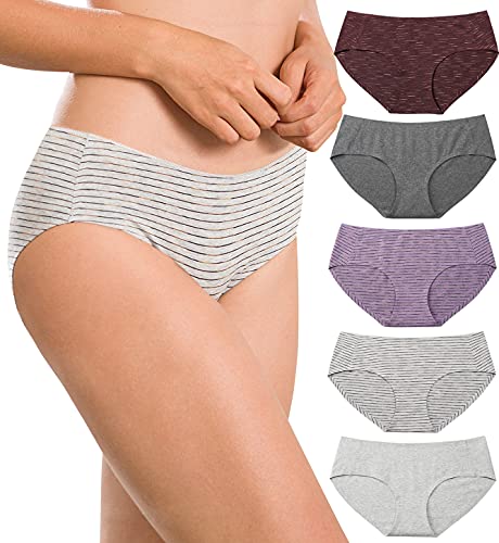 Culotte hipster douce coton sans couture femme taille mi-haute XL