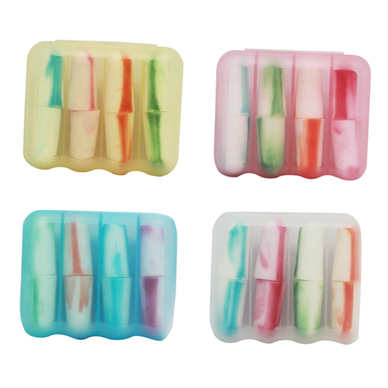 KOMBIUDA Noise Reduction Ear Plugs 4 Pack Mute Ear Protectors for Work and Hearing