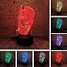 Produktbild Nachtlicht Optical Illusion Lamp Superheld Zwei Gesichter Joker Batman Version Abbildung Lampe 3D Farbwechsel Illusion Neueste Tabelle Schlafzimmer Wohnkultur Geschenk
