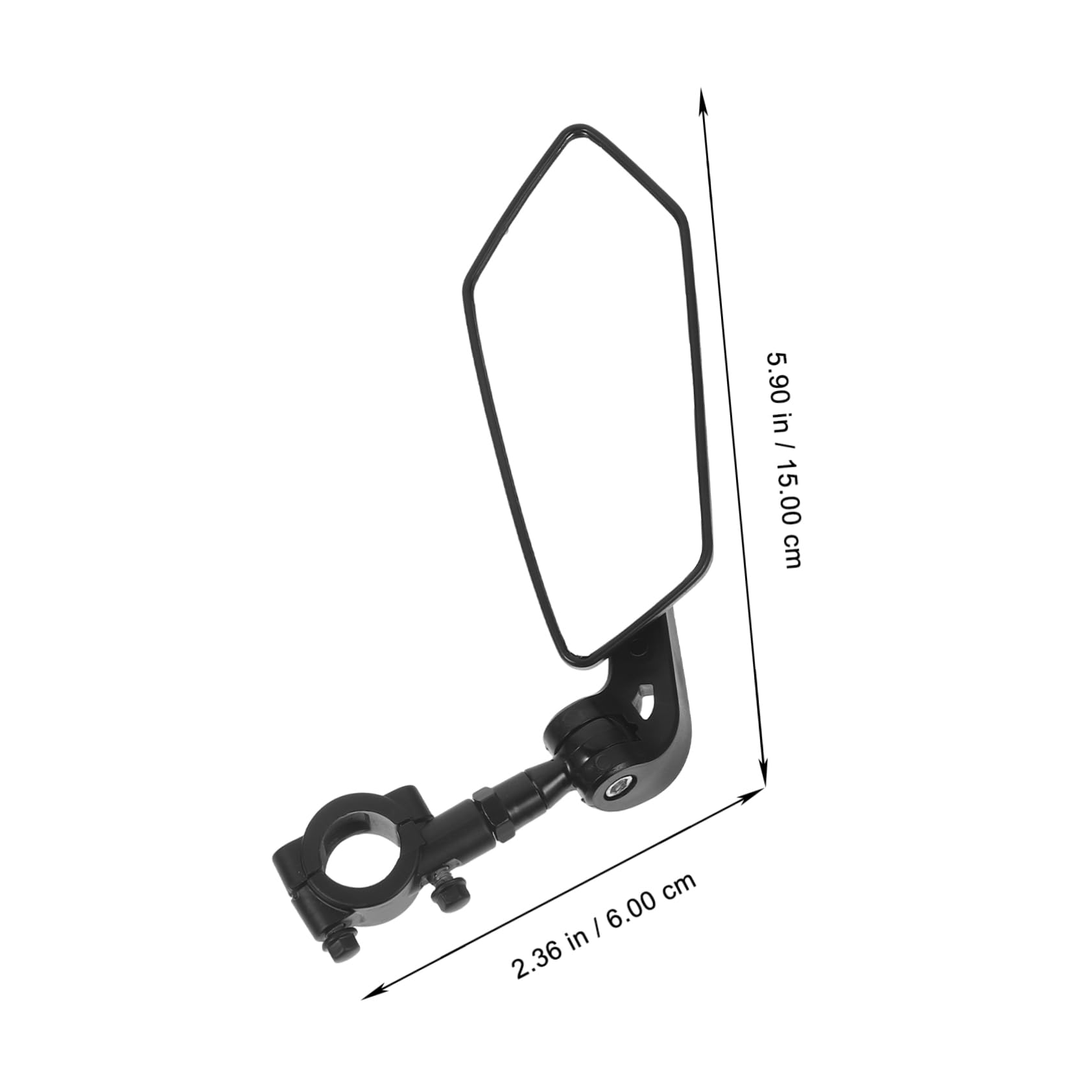 Toddmomy Specchietti Plastico Nero 2 Pezzi Bicicletta Retrovisori per Altezza Regolabile, Facili da Installare, Accessori per Bici Elettrica