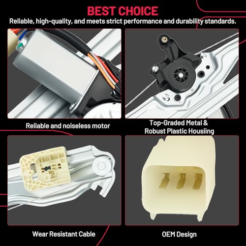 Image of BDFHYK 751-412 Power Window Regulator with Motor Front Left Compatible with Ford Transit-150, Transit-250, Transit-350 2015-2020