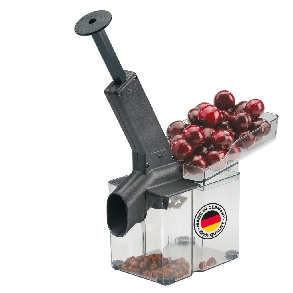 Denocciolatore Ciliegie Westmark - Con Canale E Vaschetta, 22 Cm, Bianco/Antracite - Foto 3