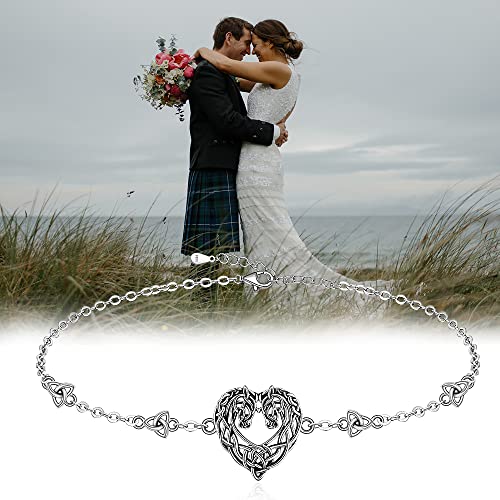 Horse Bracelet Celtic Horse Bracelets for Women Sterling silver Celtic Knot Triquetra Equestrian Jewelry Horses Lover Gifts4