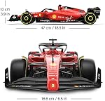 VOLTZ TOYS 1/12 Échelle RC Voiture, compatible avec Ferrari sous licence F1 75 Collection de modèles de voitures de jouets à télécommande pour enfants et adultes, Officiel F1 Marchandise, meilleur cadeau idéal