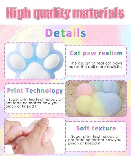 Image of Squishy Toy, Taba Squishy, Squishy Biscuit Squishy Fidget Toys Fufu Taba Stress Ball Squeeze Toys Anxiety Relief for Women /Men Stocking Fillers Birthday Gifts163 (Cat())