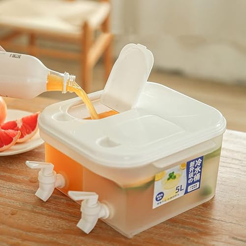 MANMAOHE 2-in-1 Kunststoff-Getränkespender mit 2 Zapfen Cover