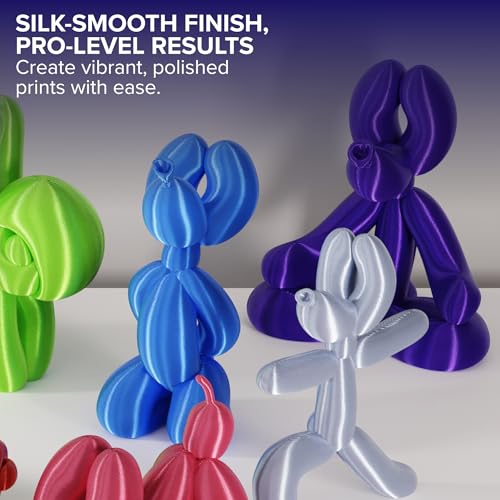 Image of Polymaker Panchroma Silk PLA Filament 1.75mm for 3D Printing, 1kg, Purple | Neatly Wound, High-Gloss Finish PLA, Easy Print & Smooth Feeding, Compatible with Bambu Lab & Most 3D Printers