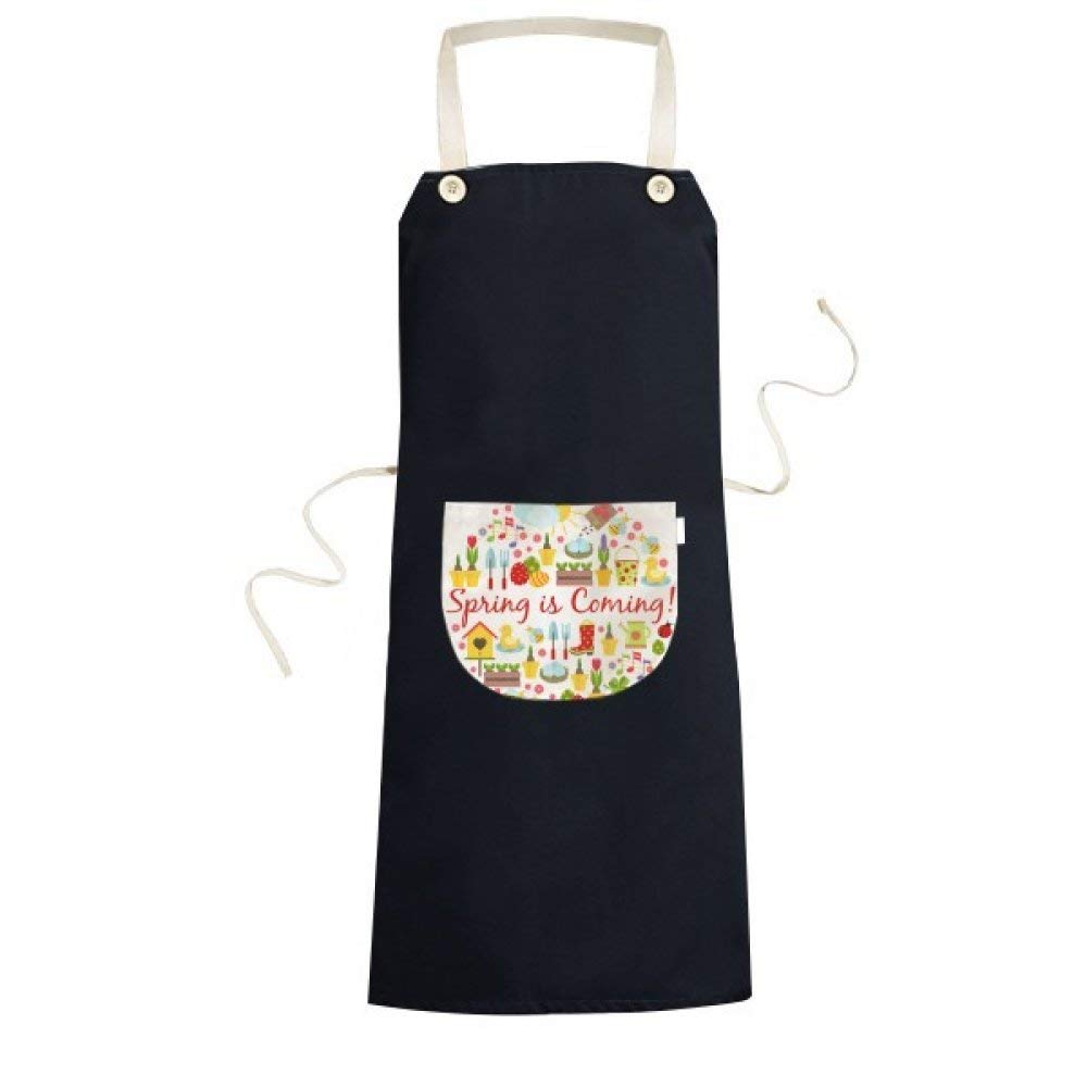 Tablier noir Pâques chrétienne avec motif illustration œuf de canard coloré pour la cuisine