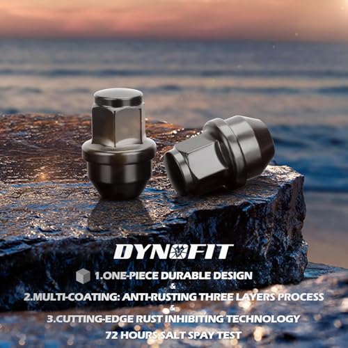 Image of Dynofit 5pcs 14x1.5 OEM Lug Nuts for 2015-2024 F150, One-piece Stock Lugnuts Compatible with Ford Expedition F-150 Lincoln Navigator 2016-2018 /2019-2024, 14mmx1.5 Factory Tuner Nuts Replace OE#611008