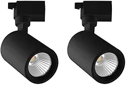 Kit 2 Spot LED Preto 10W 3000K Branco Quente Bivolt Para Trilho Eletrificado