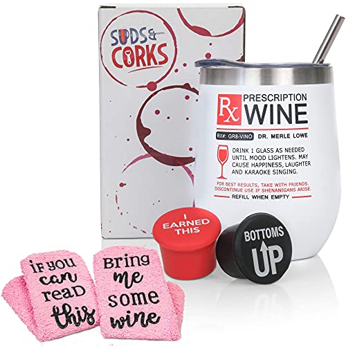 Ensemble de panier-cadeau de gobelets à vin pour femme