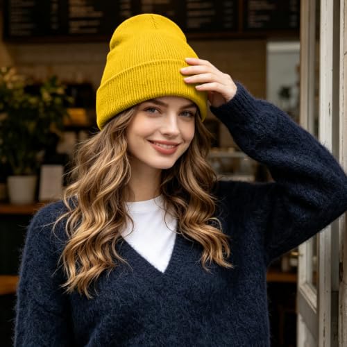 Image of ZOORON Beanie for Men Women Slouchy Winter Beanie Hats Cuffed Skull Caps