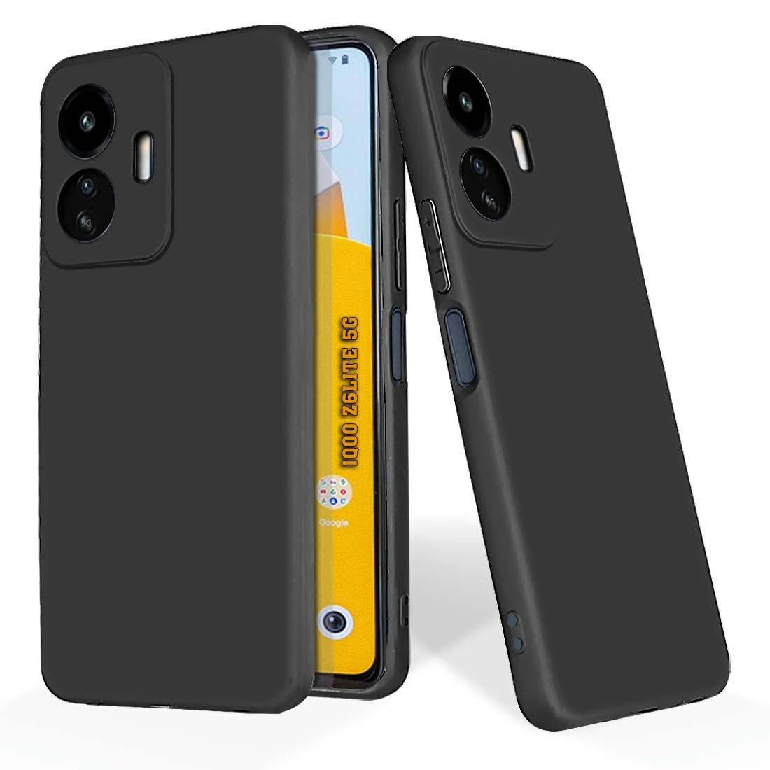 PrintWhiz Soft Silicone Mobile Back Cover Compatible with iQOO Z6 Lite 5G | Shockproof Protective Case/Cover with Full Edge Protection (Plain Black)($BL-IQO-Z6LIT-000) (B0CST1Y4QM) Amazon Price History, Amazon Price Tracker