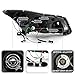 ACANII - For 2008-2012 Honda Accord 4Dr Sedan LED DRL Halo Black Housing Projector Headlights Headlamps Pair Left+Right