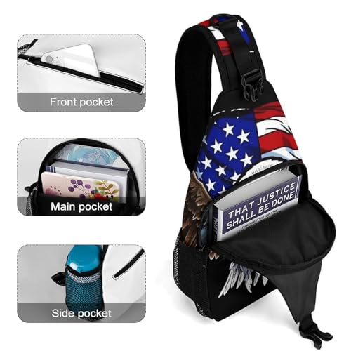 Mochila tipo sling blanca deportiva para hombres y mujeres miniatura 4