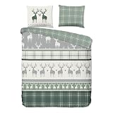Good Morning Bjirk - Bettwäsche - Flanell - 200x200/220 cm - Green