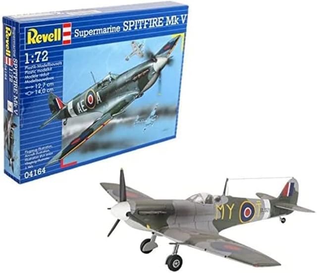 Revell 04164 Spitfire Mk.V Model Kit, 12.7 cm length, 14 cm span width