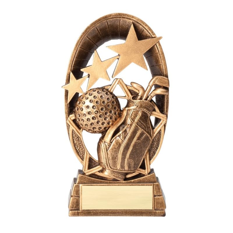 Same Day Awards Radiant Star Trophy 6.5 Inches - Engraving Included (Golf)