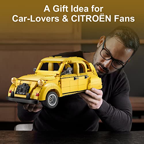 Cada Citroen 2Cv French Retro Car Building Kit Bricks Toys For Teens & Adults Authorized Vehicle Model 1:12 Simulated Build 1238 Pieces Or Blocks For Boys, Hobbyist, Collector #TOP2