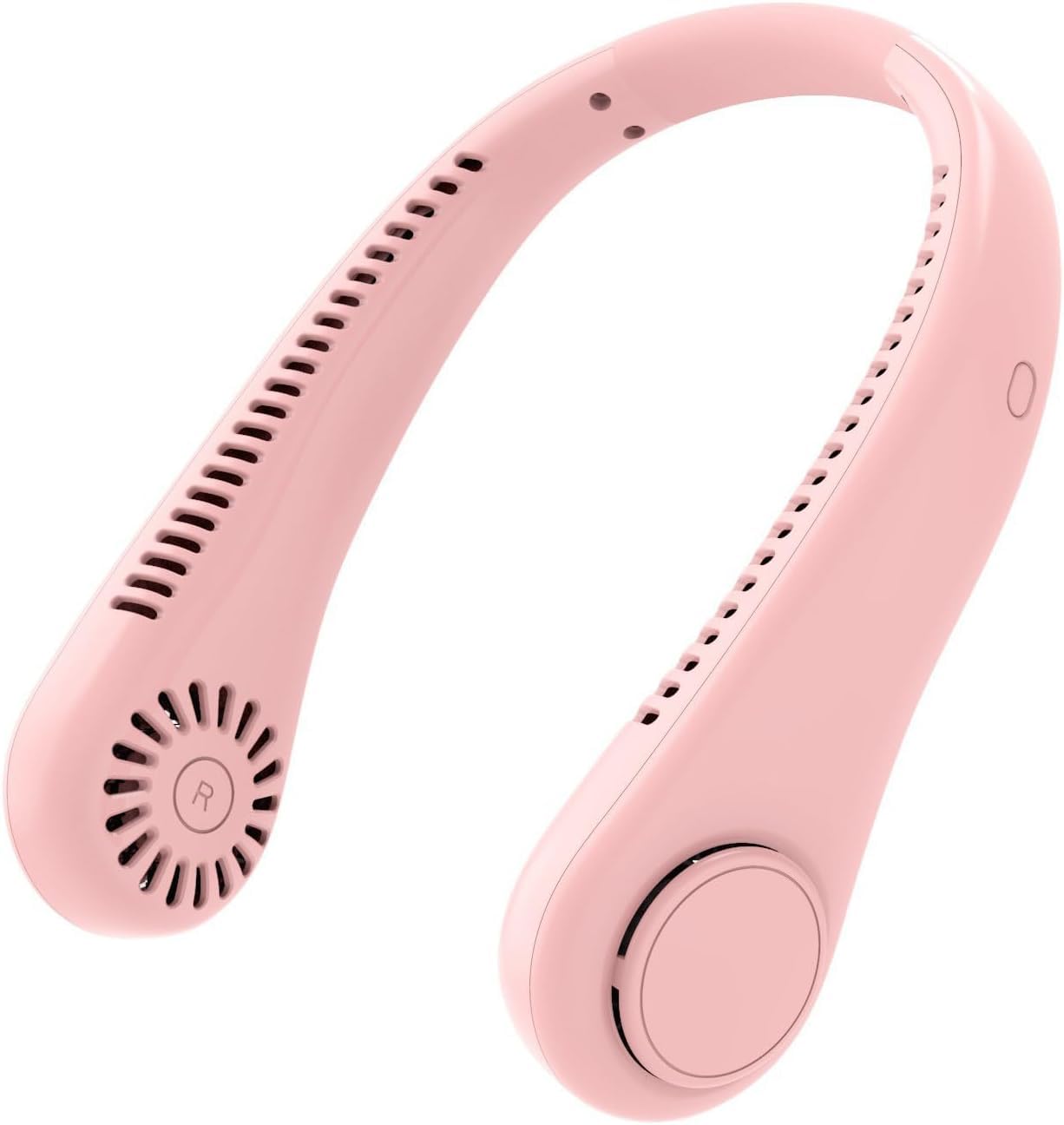 Zenova Neck Fan,Portable Neck Fan Rechargeable,Wearable Hands Free Fan Cooling Fans,Leafless Hanging Bladeless Mini-Fan for Women Men Office,Travel,Indoor Outdoor (Pink, 3 Speeds,no Digital Display)