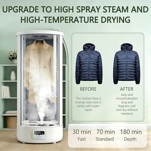 Séchoir à vapeur vertical contre l'humidité des vêtements à la maison - 5