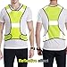 AUOON Reflective Night Running Vest with Adjustable Strap & Breathable Holes, Ultrathin Lightweight Safety Vest with 360° High Visibility for Running, Jogging, Cycling, Hiking, Walking, Yellow