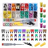 294PCS Car Fuse Kit with Fuse Puller & Test Tool,Multi-Size Car Fuses Includes Mini/Standard/Small,Universal Automotive Fuses Cars Accessories for Cars Circuit Protection