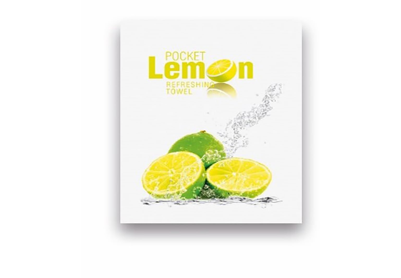 Salviette umide, formato 9,5x7,2-6 confezioni da 100 pezzi- colore lemon
