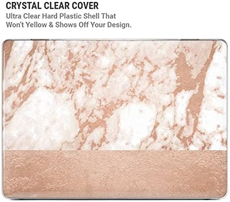 Skinit Case + Skin Compatible with MacBook Air 13in (2020) Originally Designed White Rose Gold Marble Design