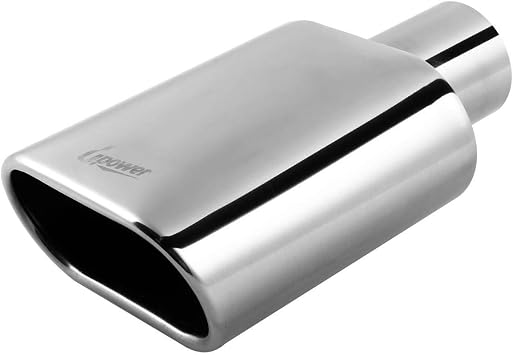 Upower Exhaust Tips 2.25" Inlet 5.5"x3" Outlet 9" Long Stainless Steel Weld-On Rectangle Exhaust Tailpipe Tips