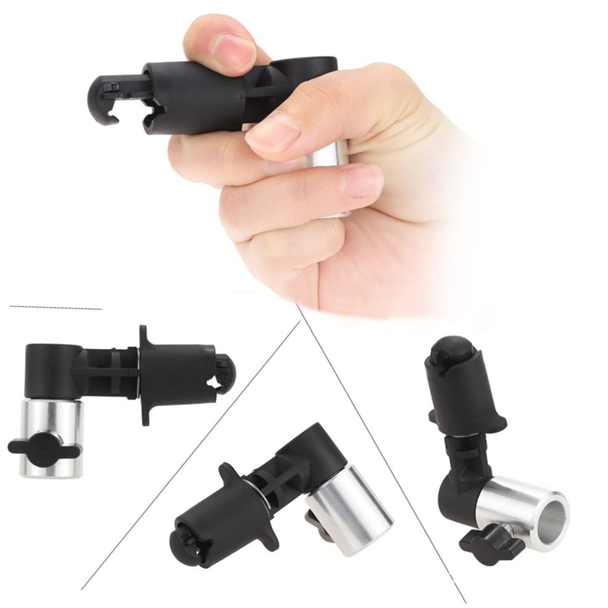 OSALADI 2pièces Support De Réflecteur avec Clip pour Trépied Éclairage Adaptateur De Fixation pour Réflecteurs De Fond Photographie Noir