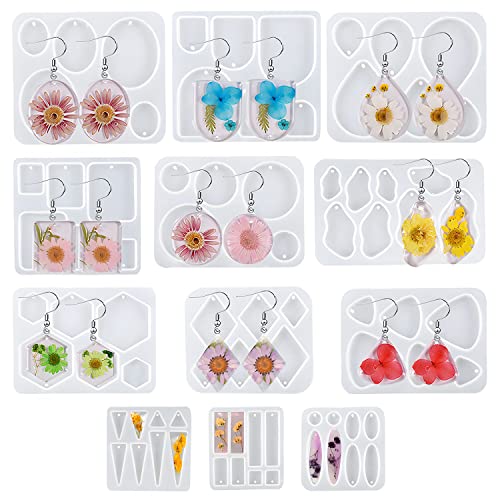 Moldes de resina epoxi para diseñar tus propios aretes y llaveros