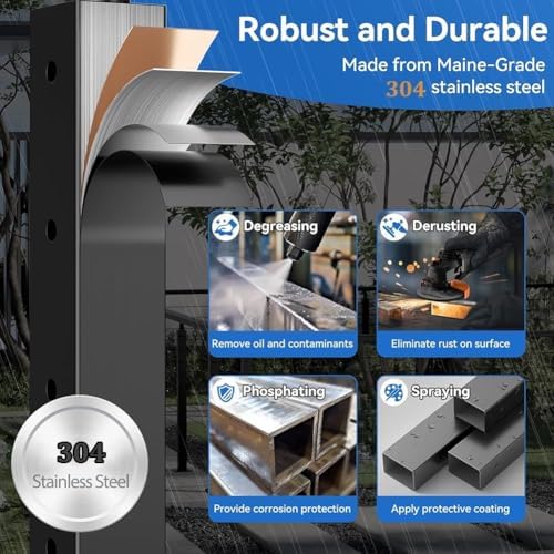 Stainless Steel Corner Cable Railing Post - Level One for Indoor/Outdoor Wood & Concrete Decks - Durable & Stylish Railing System Upgrade