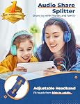 Casque pour enfants iClever 2Pack avec répartiteur de partage - Volume limité à 85dBA - HS22 écouteurs filaires pour enfants et adolescents, écouteurs stéréo pliables sans enchevêtrement 3,5 mm pour l'école/tablette/voyage