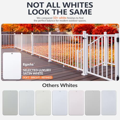 Image of Egadis 36 inch. H x 3 ft. W Aluminum Deck Gate Kit, White