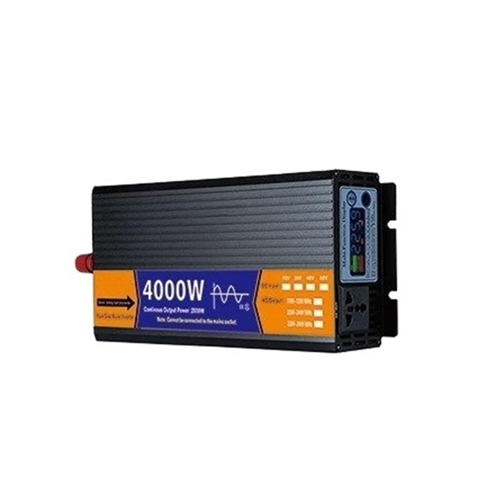 Inversor Onda Sinusoidal Pura con Transformador Voltaje Pantalla LCD Solar CC 12 V/24 V/48 V/60 V A CA 110 V/220 V 2000 W 3000 W 4000 W 5000 W Portátil(12V,110V-120V 60HZ,4000W)