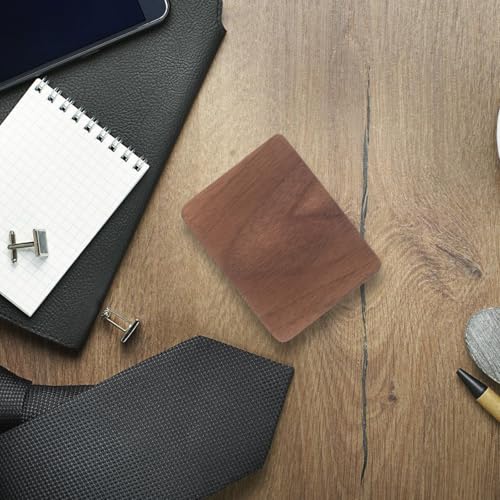 TOYANDONA Boîte À Boutons De Manchette En Bois De Noyer Étui De Rangement Portable Pour Pinces À Cravate Coffret Compact Pour Voyage Et Bureau Boîte À Bijoux Pour Homme Cadeau Pour Messieurs – vue 6
