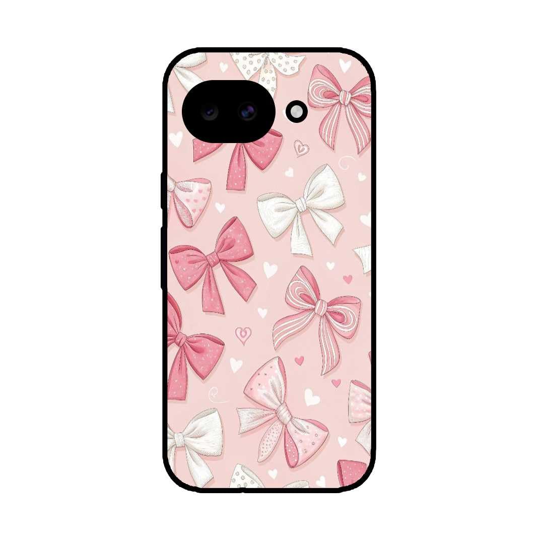 aximo back cover compatible with google pixel 10a | pink checkered design | durable silicone material